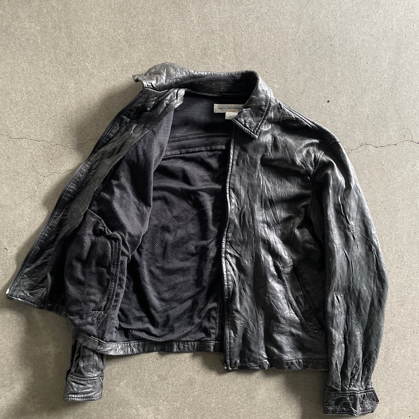 2005aw comme des garcons shirt leather S