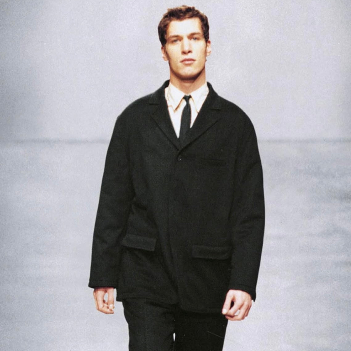 1998aw prada polyester tailored jacket L – vexed_store