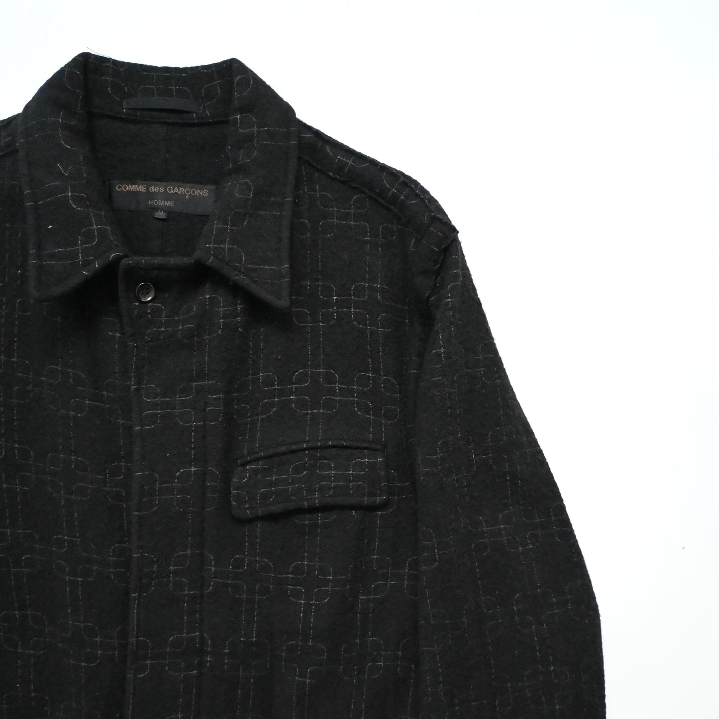 2003aw comme des garcons homme geometric pattern wool jacket M