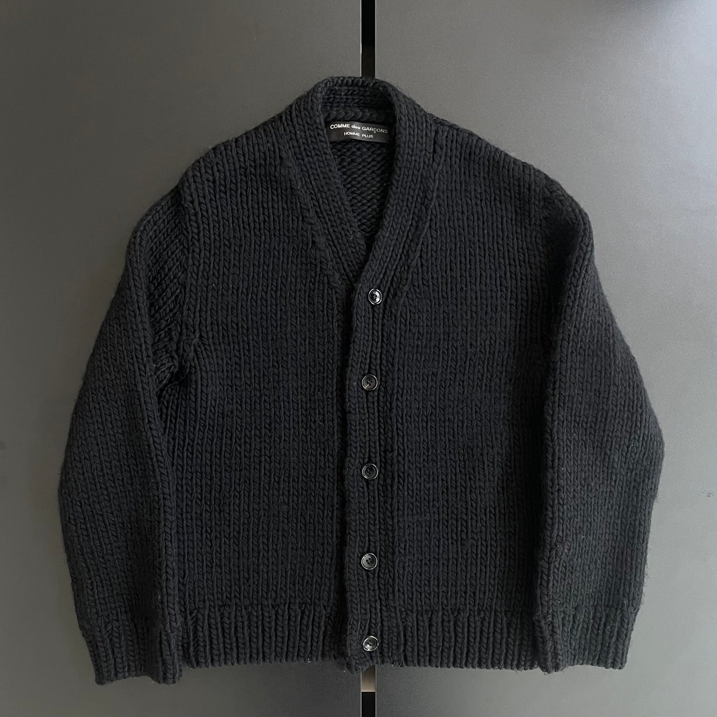 1996aw comme des garcons homme plus heavy wool cardigan