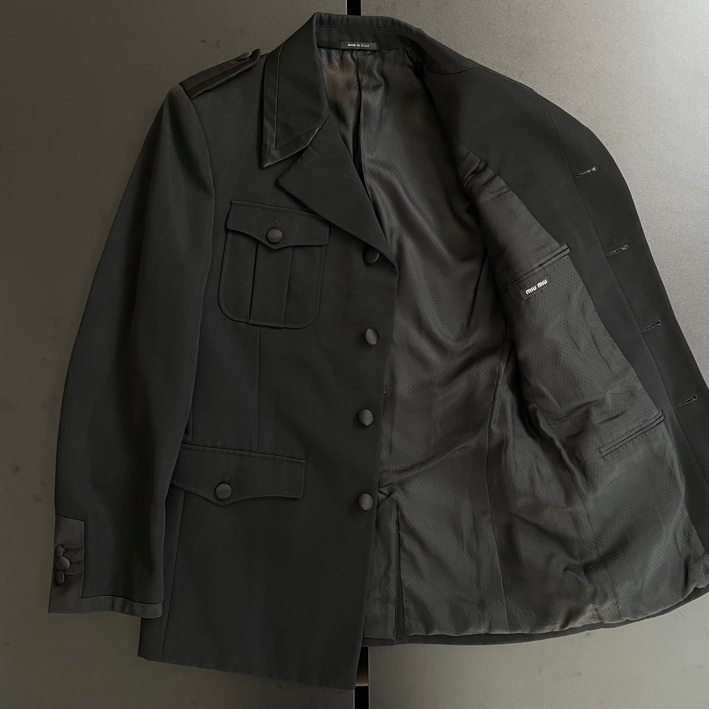 2006ss miu miu wool tailored jacket 48