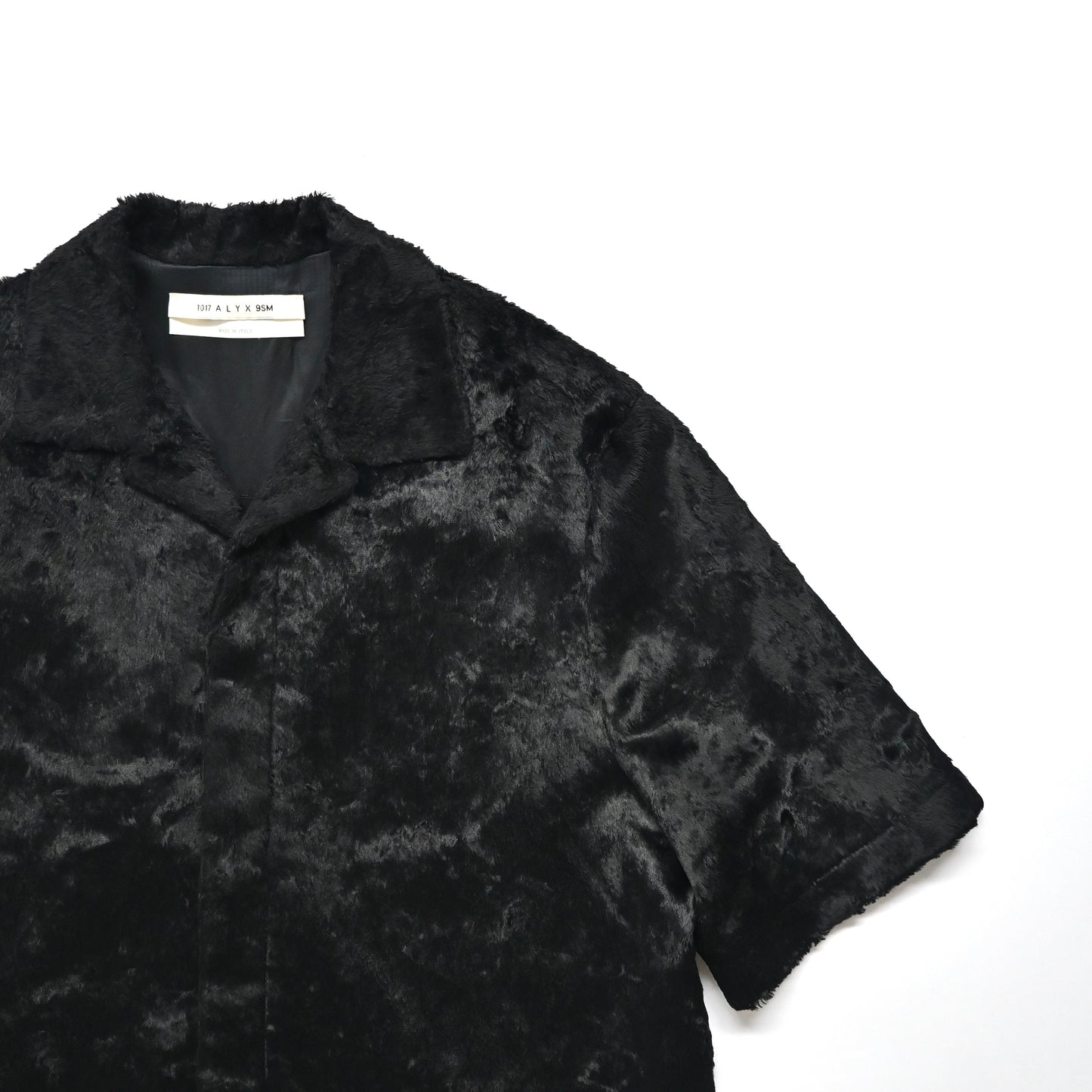 2021ss 1017 alyx 9sm  camp collar faux pony hair shirt 46