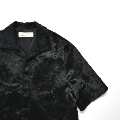 2021ss 1017 alyx 9sm  camp collar faux pony hair shirt 46