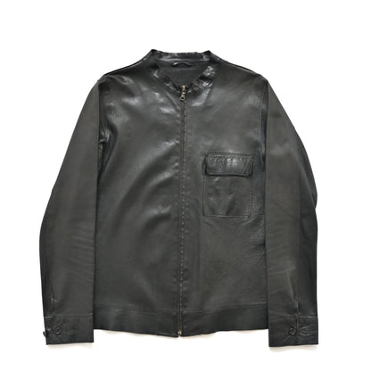 1998ss jil sander lamb leather high neek jacket 44