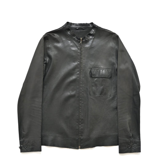 1998ss jil sander lamb leather high neek jacket 44