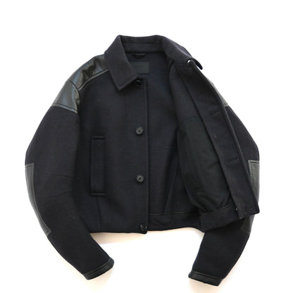 2023aw prada cropped wool blend down jacket M