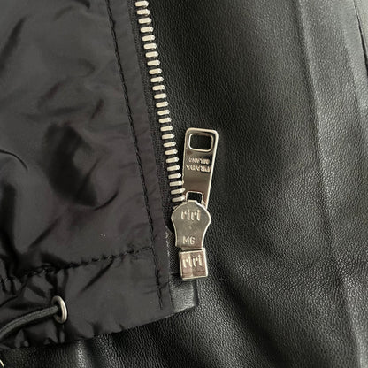 2018aw prada lamb leather hoodie 48