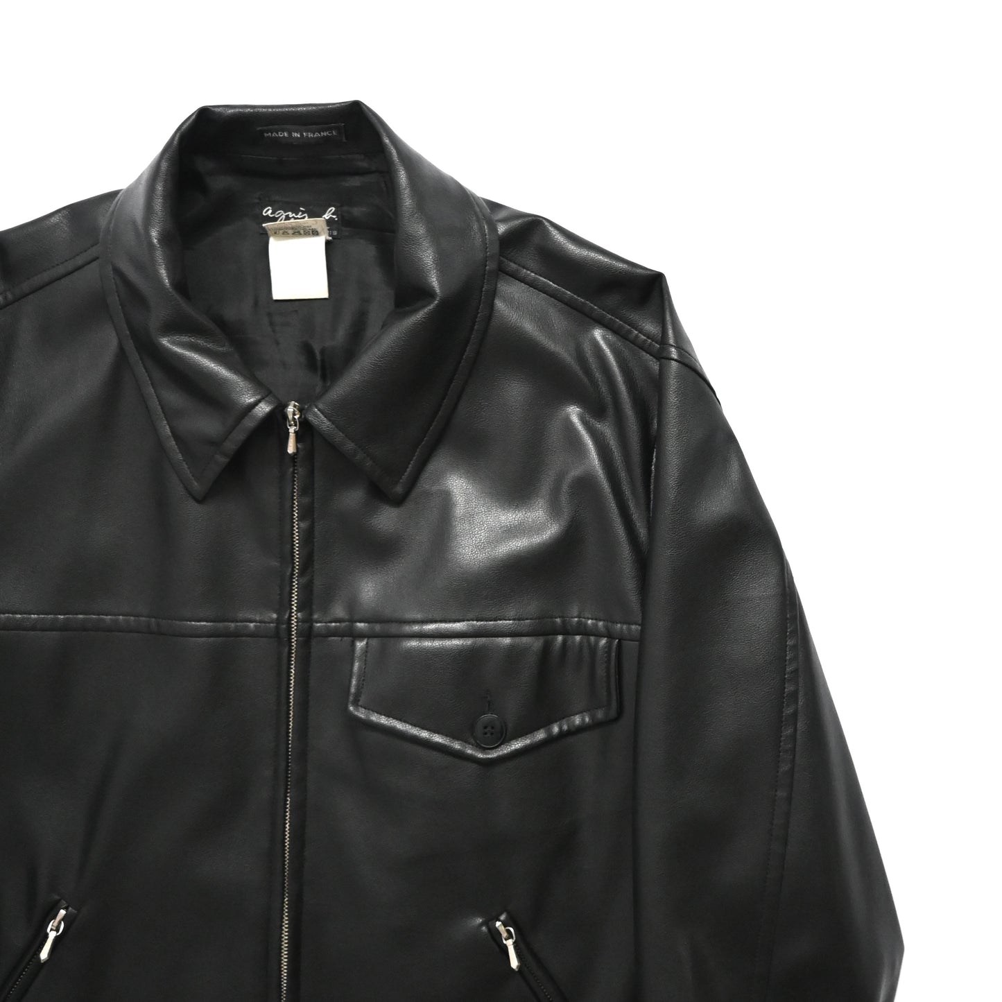 1990s agnes b homme pvc leather jacket 1