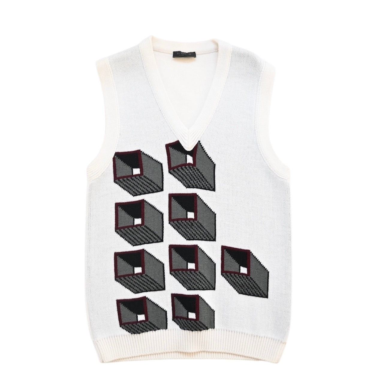2020aw prada kint virgin wool vest 48