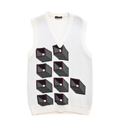 2020aw prada kint virgin wool vest 48