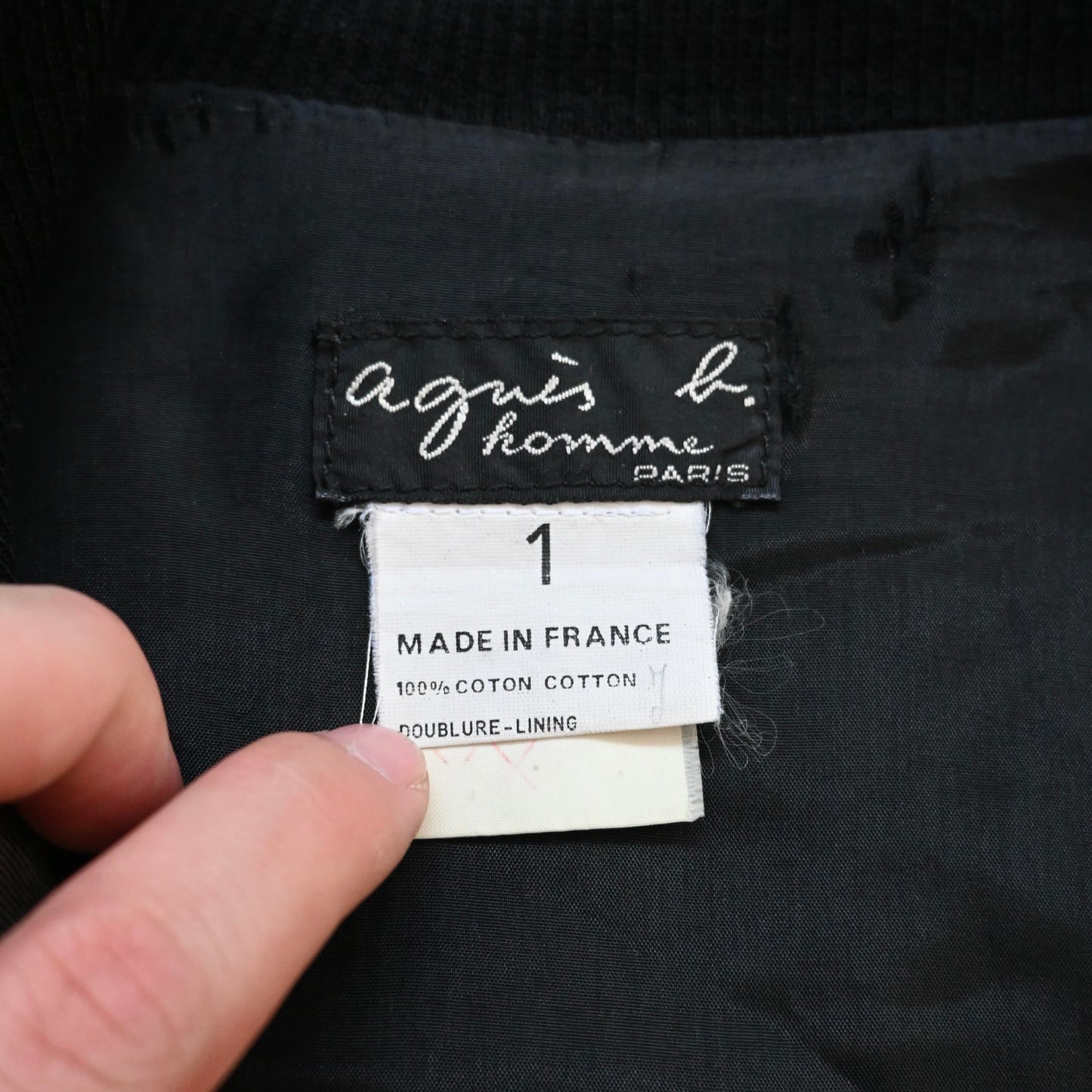 1990s agnes b kint docking High neck cotton blouson 1