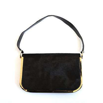 1996aw gucci gold bangle calf hair hand bag by Tom ford