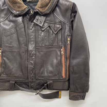 1983aw emporio armani leather flight  jacket M
