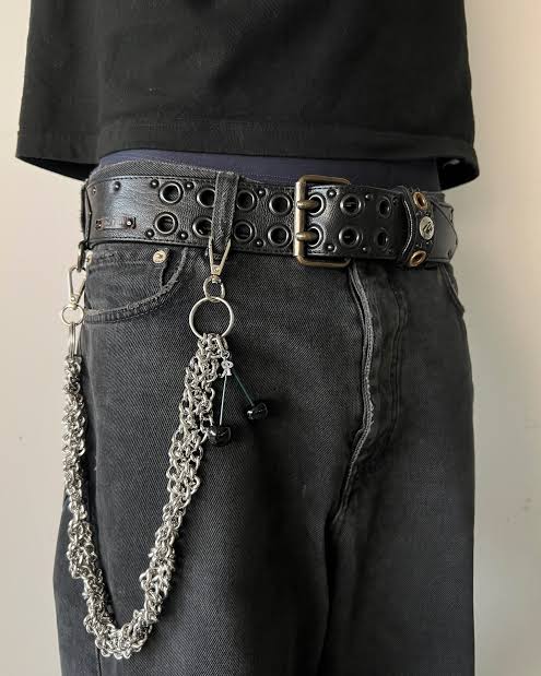2019aw raf simons twisted black cherry wallet chain