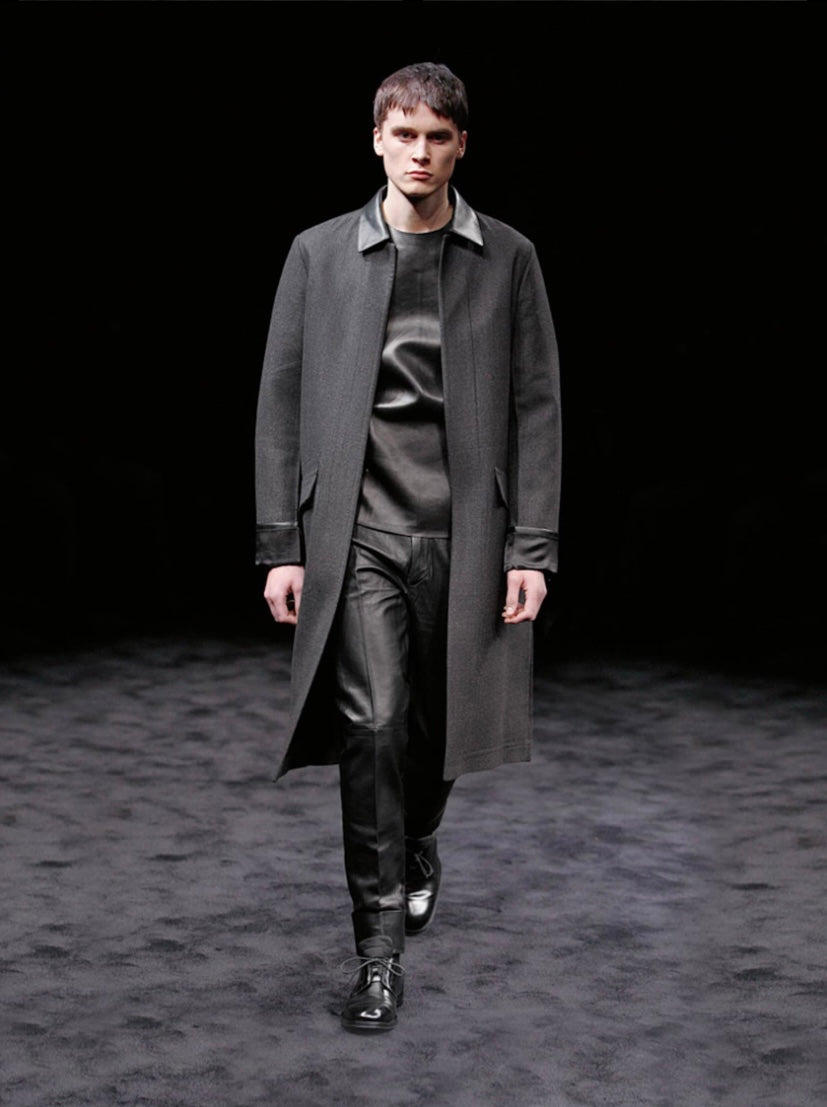 2009aw prada leather docking trench coat 50