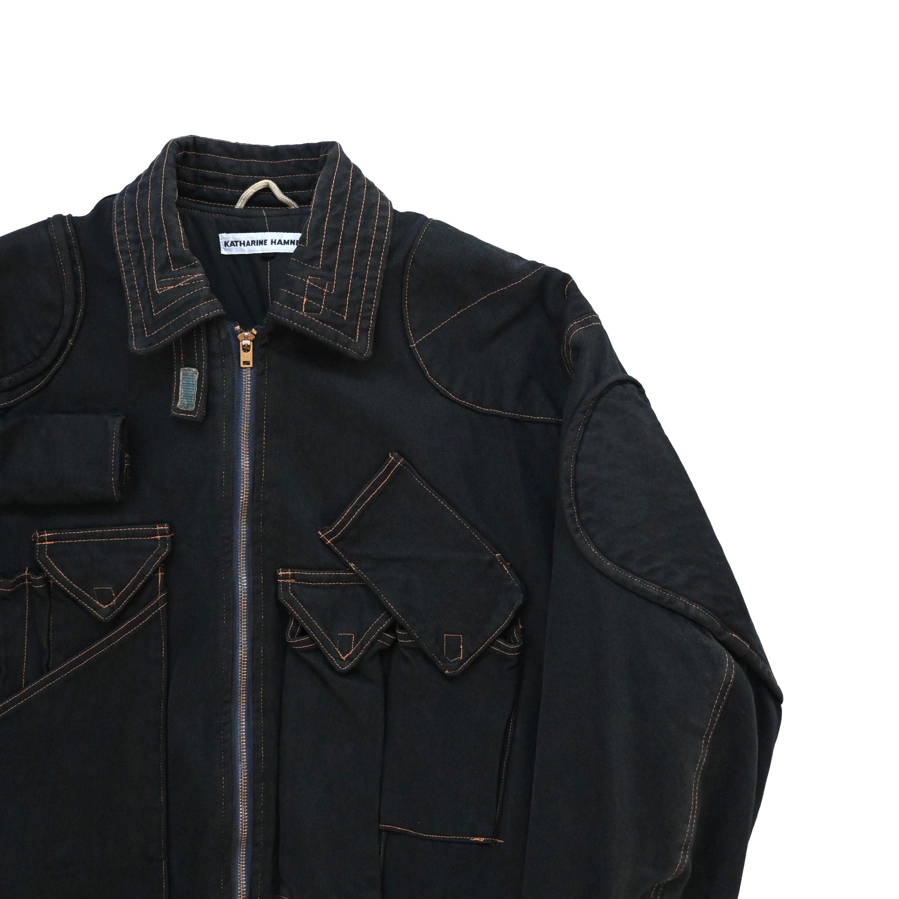1986aw katharine hamnett denim bomber jacket M – vexed_store
