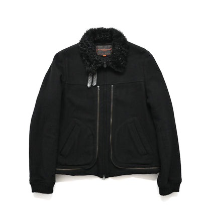 2006aw undercover arts＆crafts fur docking wool blouson 2