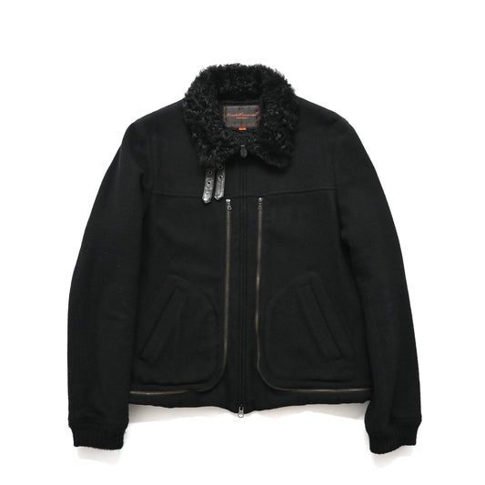 2006aw undercover arts＆crafts fur docking wool blouson 2