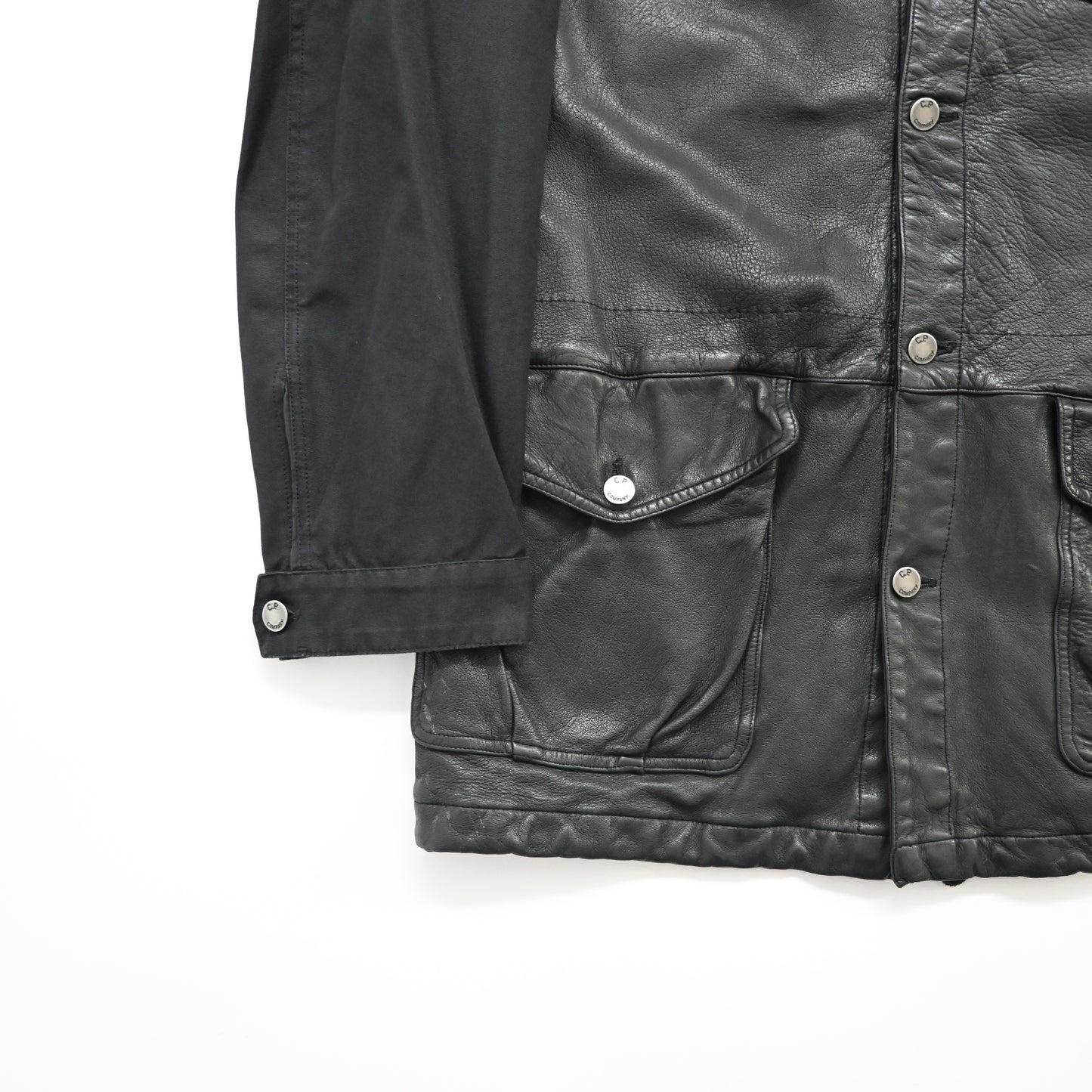 2005aw c.pcompany half leather docking jacket L