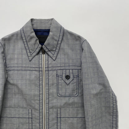 2015ss prada gray stitch blouson 46