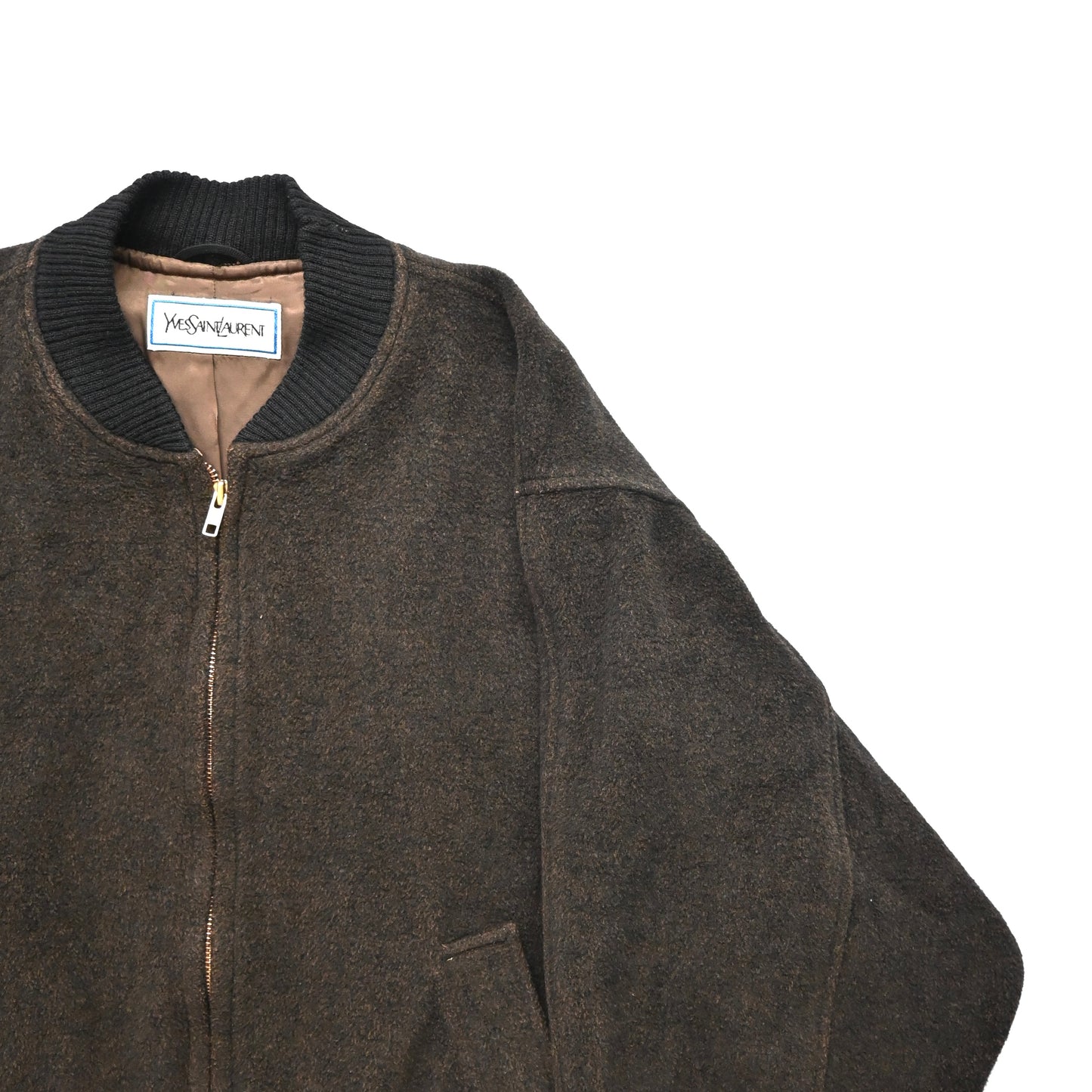 1980s Yves saint laurent wool bomber jacket 50