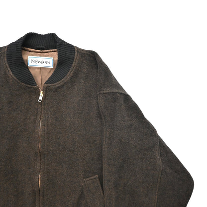 1980s Yves saint laurent wool bomber jacket 50