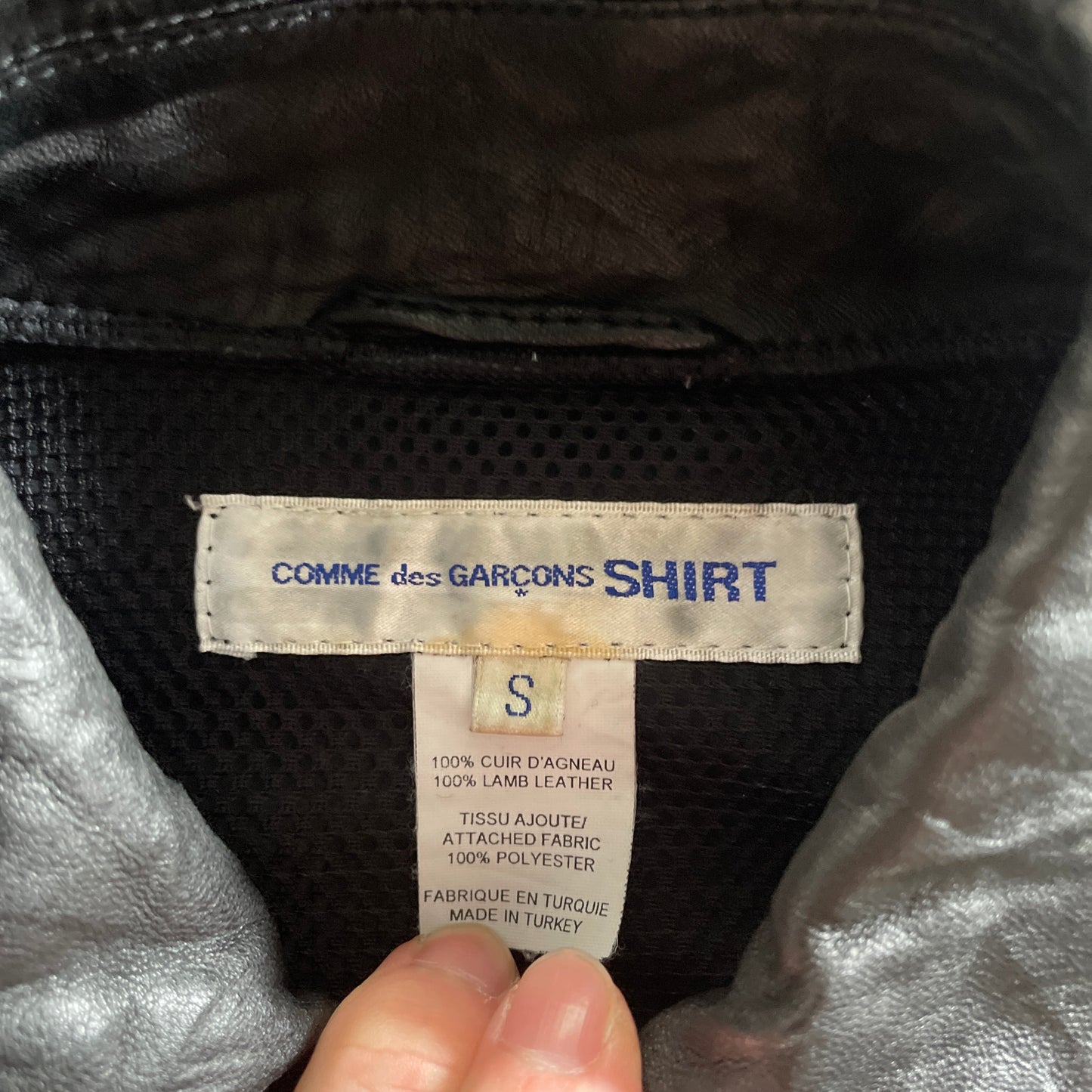 2005aw comme des garcons shirt leather S
