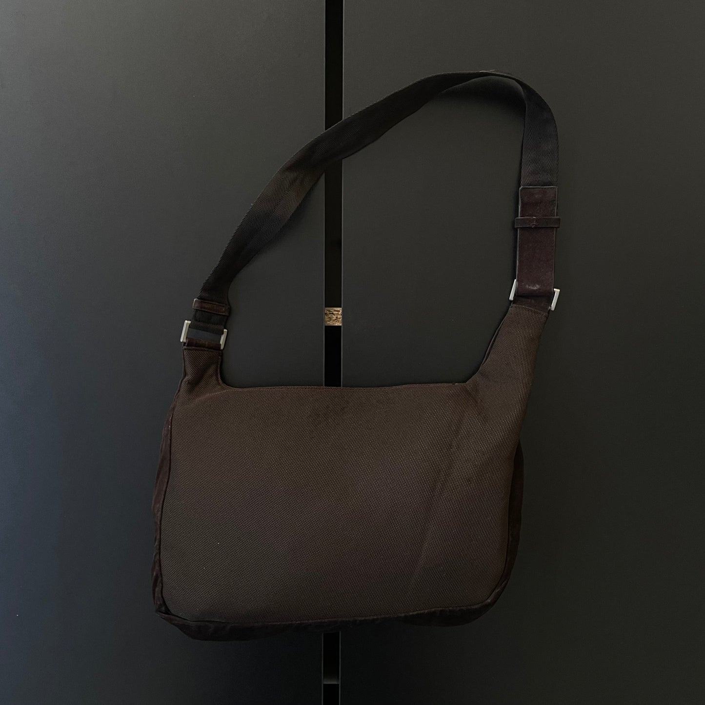 1999aw prada suedeshoulder bag