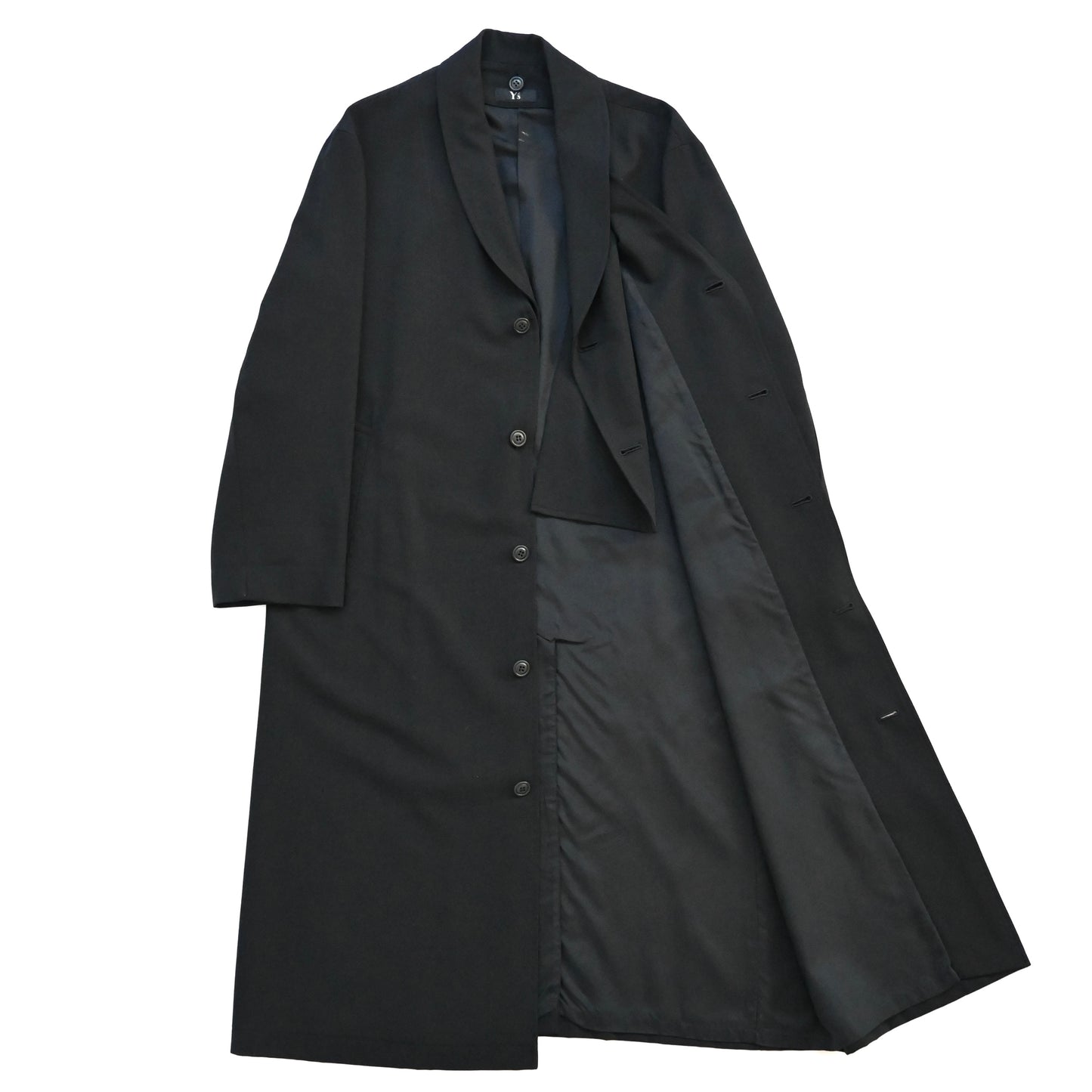 2001ss Y‘s yohji yamamoto collar docking wool coat M