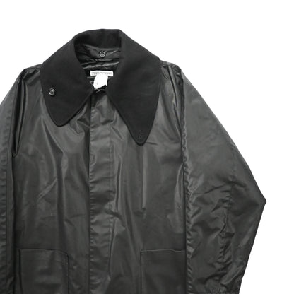 1996aw emporio armani detachable cotton collar vinylon long coat 52