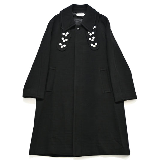 2022aw namacheko bayder embellished wool coat M