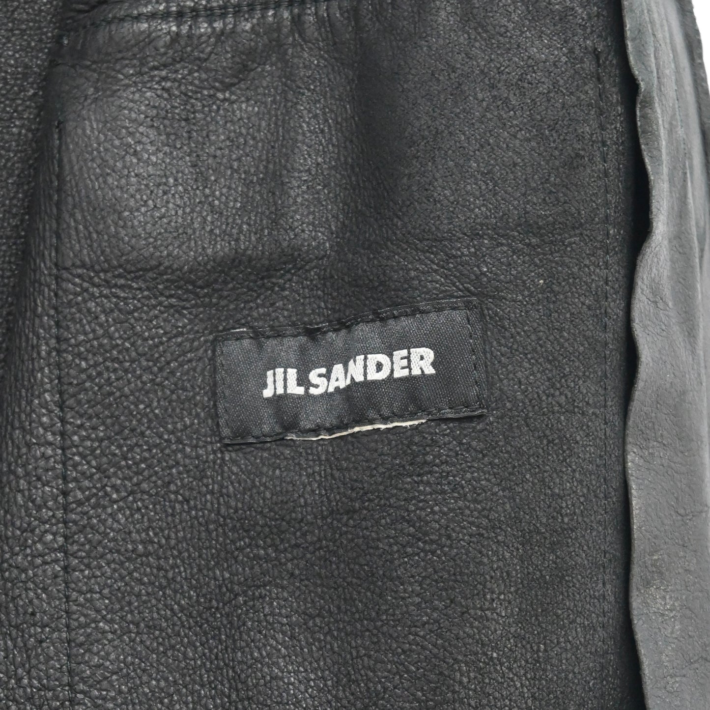 1998ss jil sander lamb leather high neek jacket 44