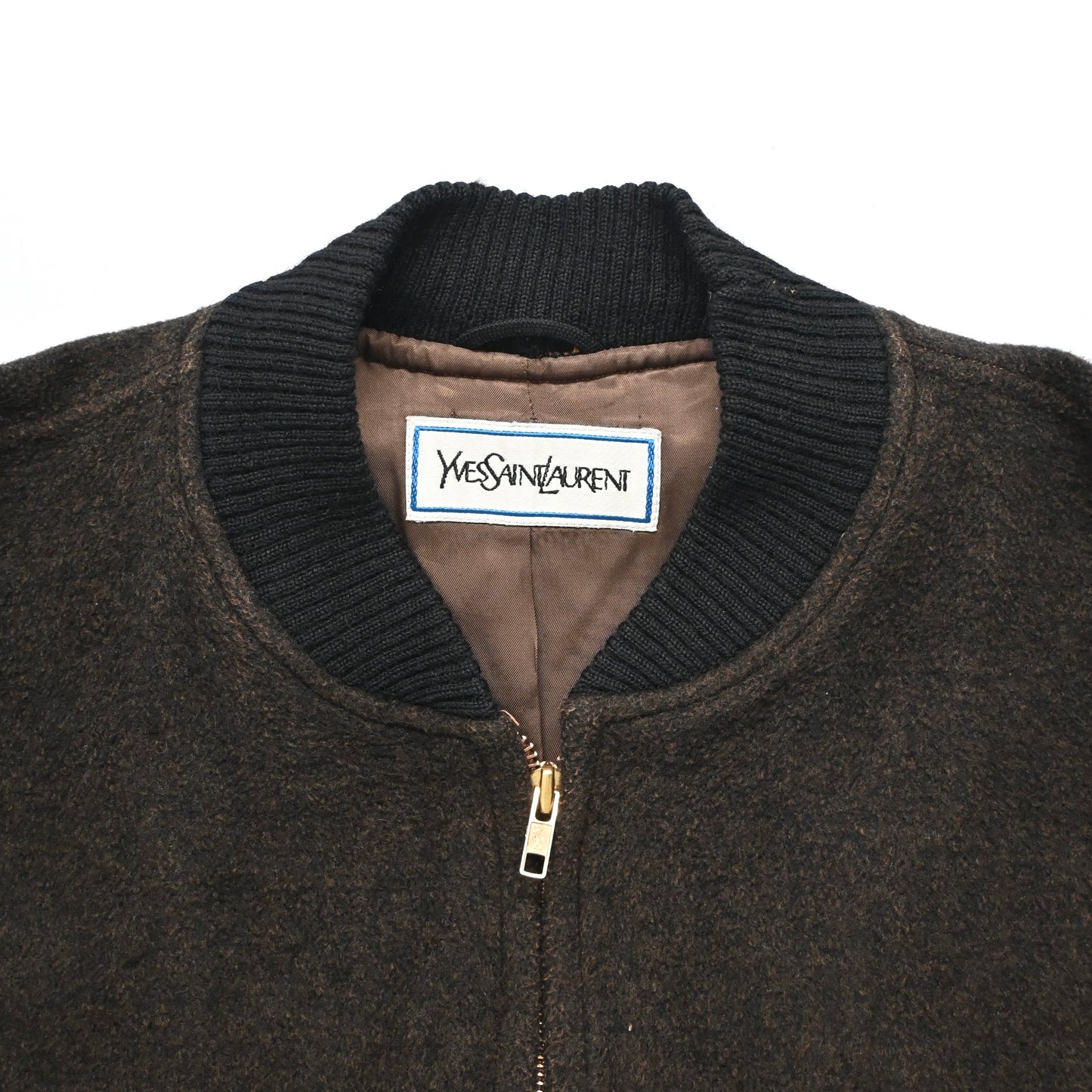 1980s Yves saint laurent wool bomber jacket 50
