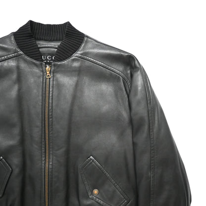 2000s gucci genuine leather bomber jacket 50 by Tom ford