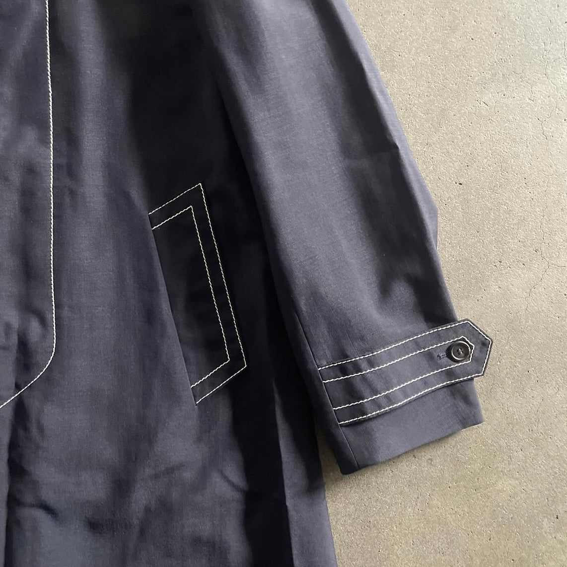 2015ss prada stitch cotton trench coat
