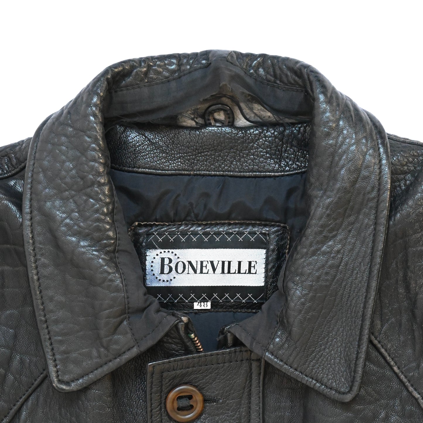 1980s boneville lamb leather padded blouson 48 by massimo osti