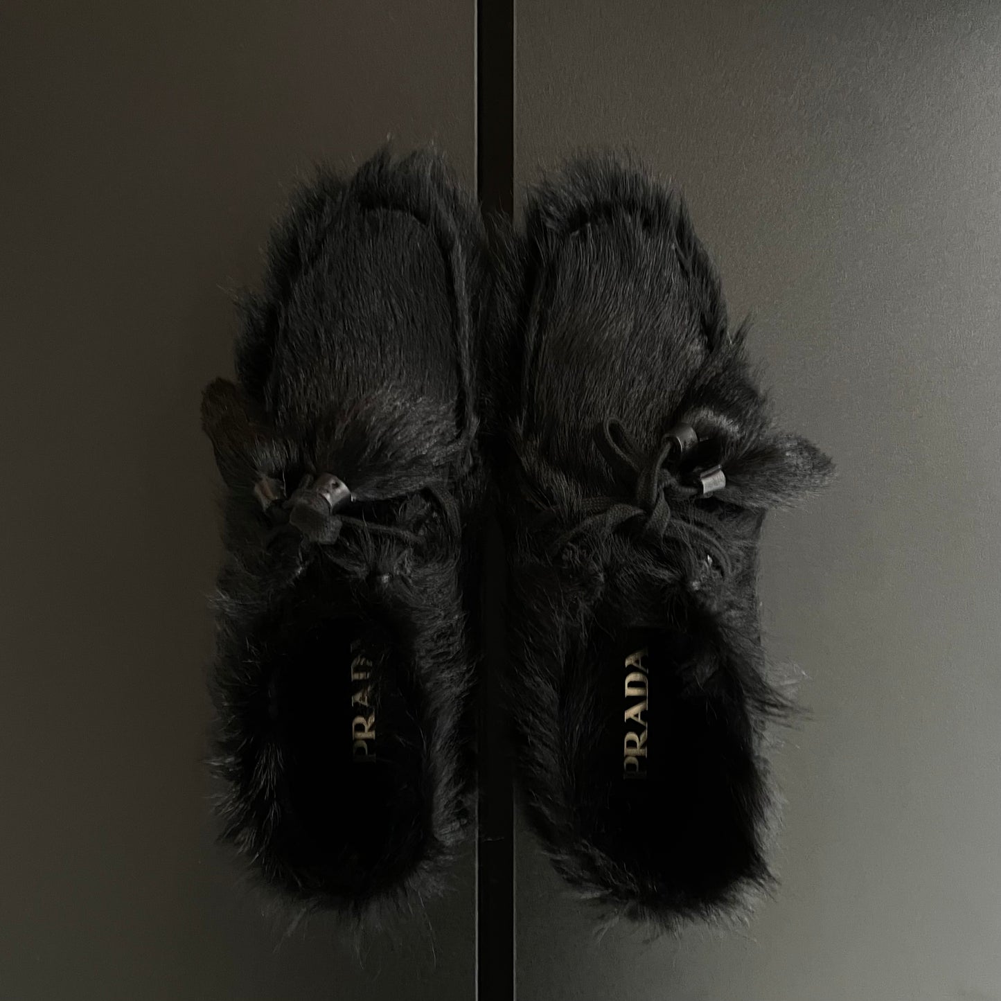 2017aw prada fur Moccasin shoes 7