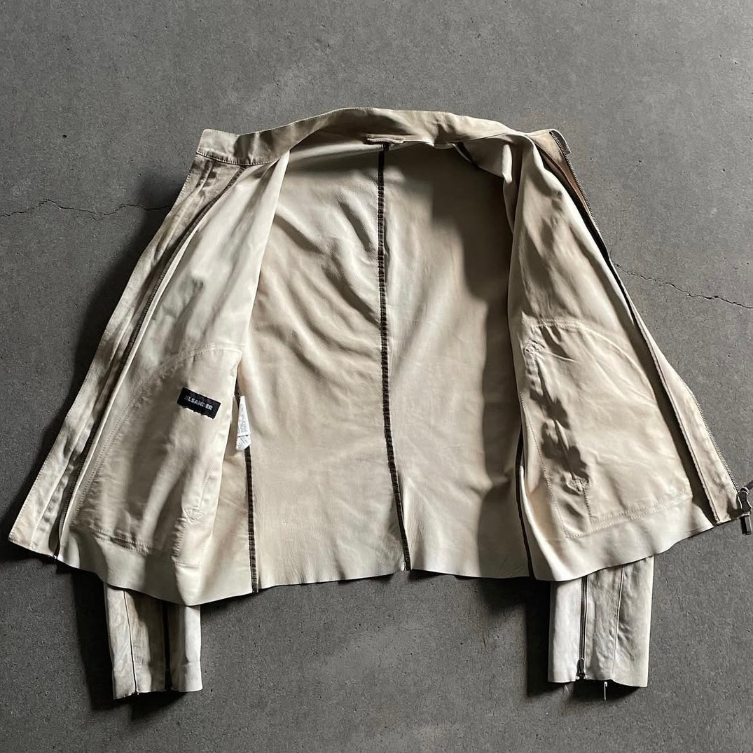 2000s jil sander unborn calf riders jacket
46