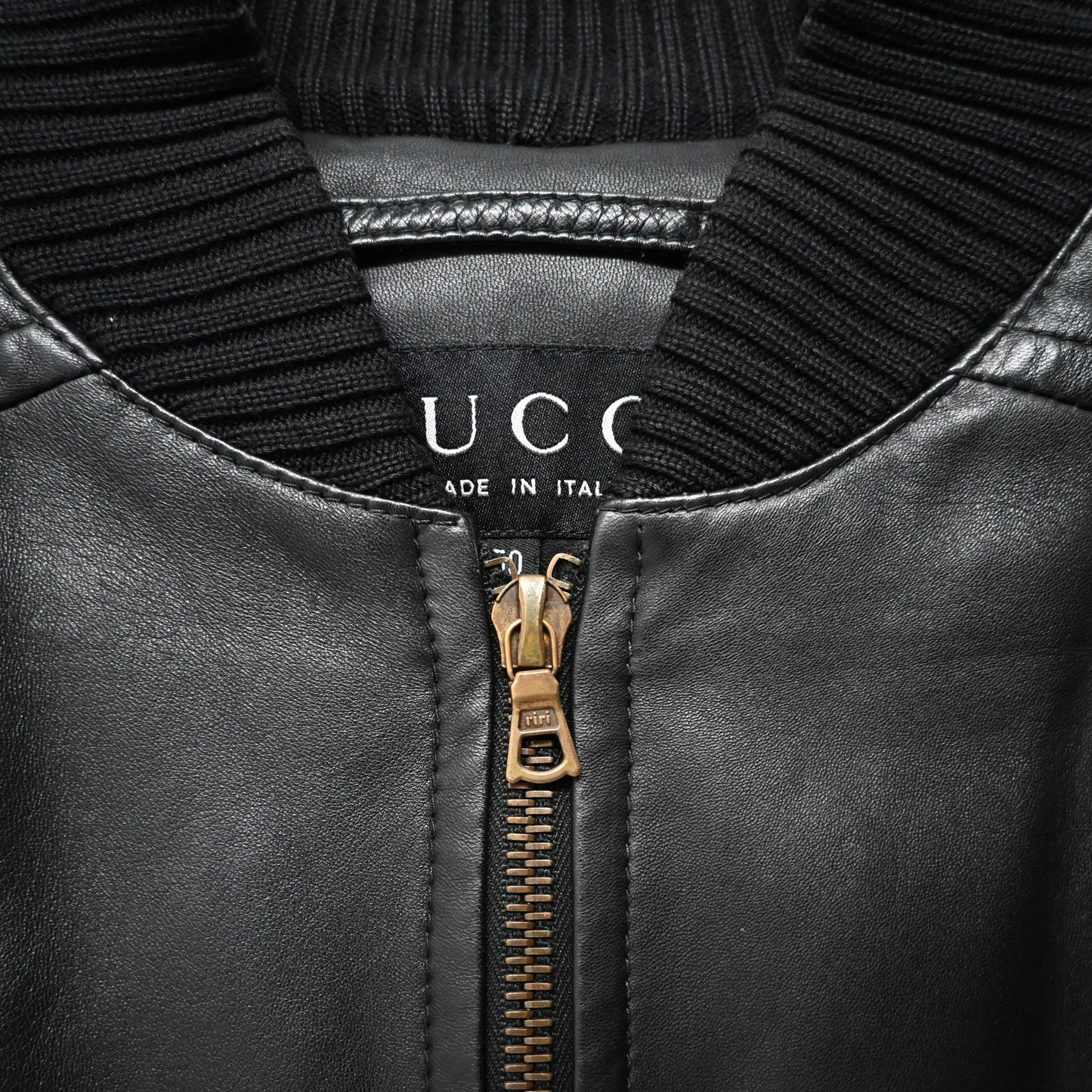 2000s gucci genuine leather bomber jacket 50 by Tom ford