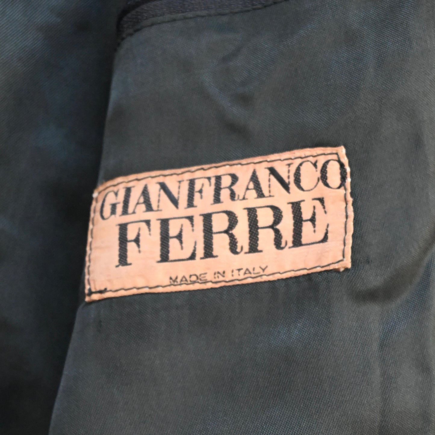 1990s gianfranco ferre stripe piping leather bomber jacket 50