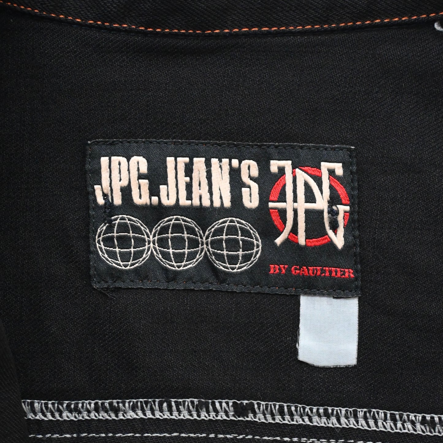 2000s jean paul gaultier folded panel denim jacket 46