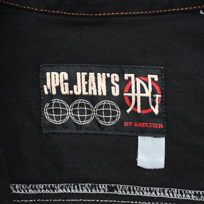 2000s jean paul gaultier folded panel denim jacket 46