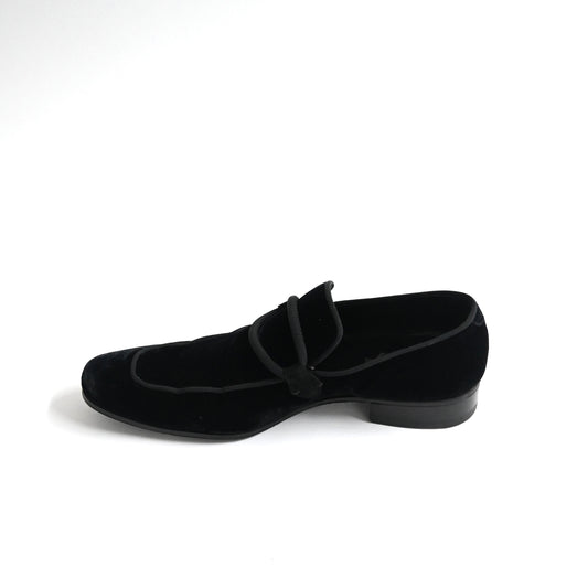 2000s yves saint laurent rive gauch velours low loafer 41 by Tom ford