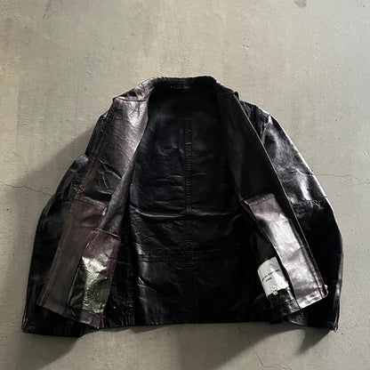 1998awcomme des garcons homme rum leather jacket M