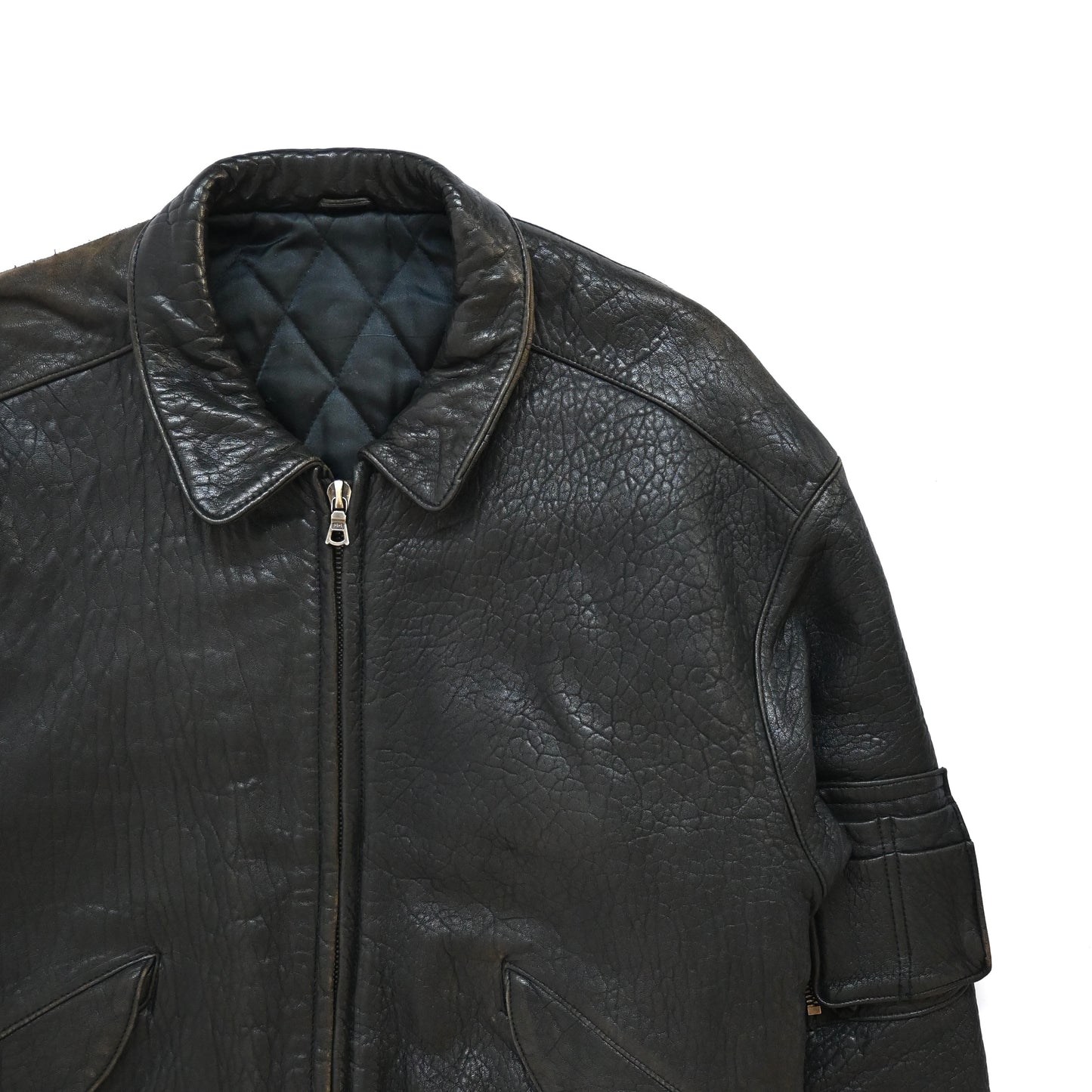 1990s Marithe Francois Girbaud lamb leather bomber jacket M