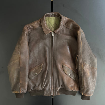 1980s Marithe Francois Girbaud lamb leather jacket L
