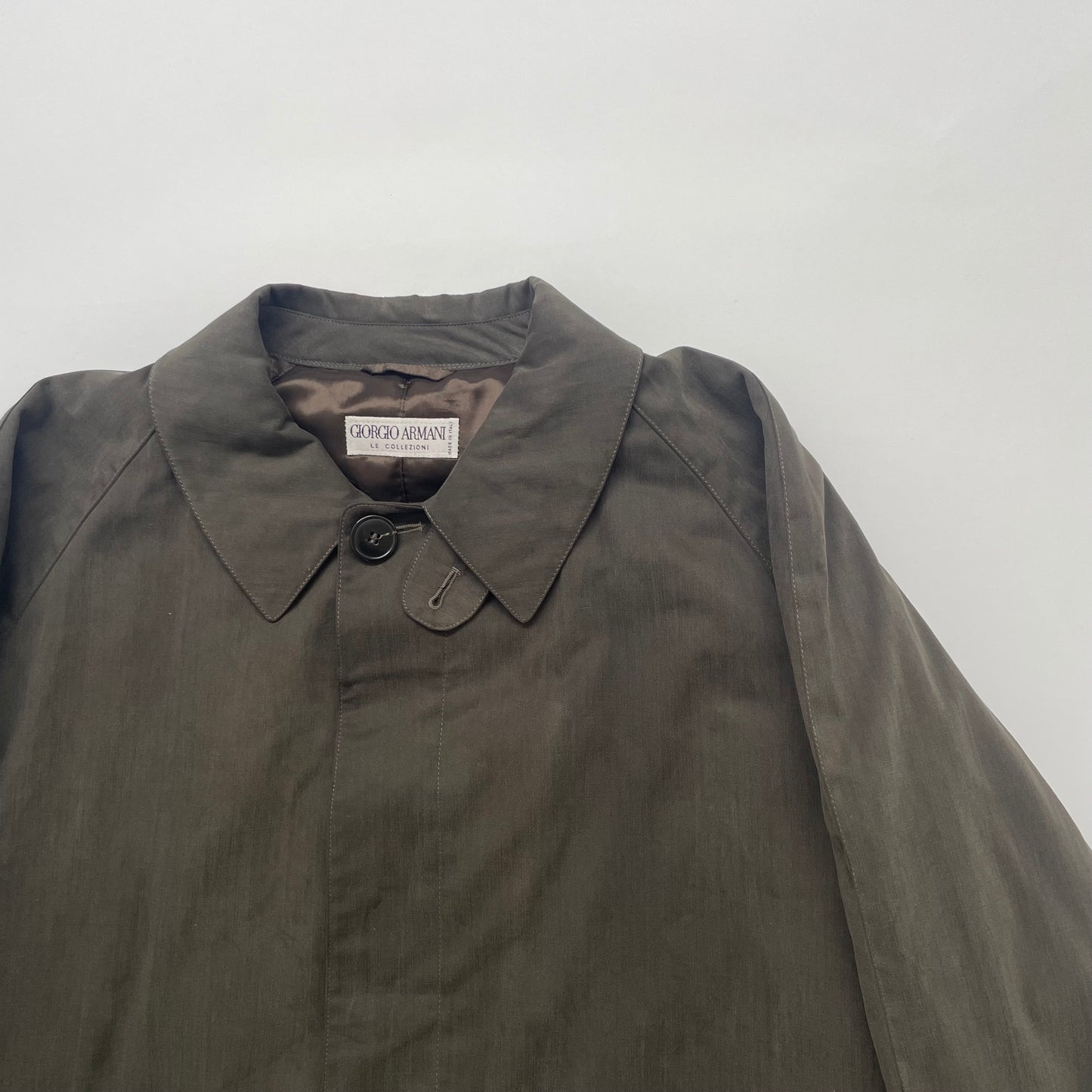 1990s giorgio armani cotton long coat 46