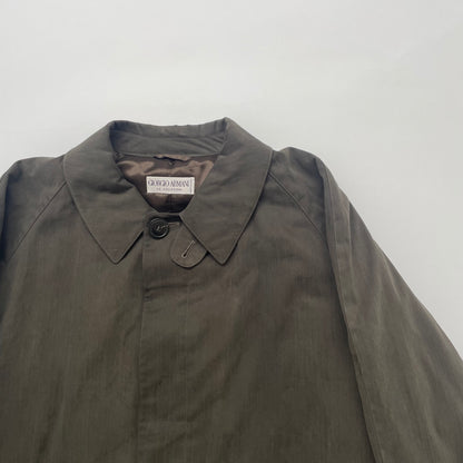 1990s giorgio armani cotton long coat 46