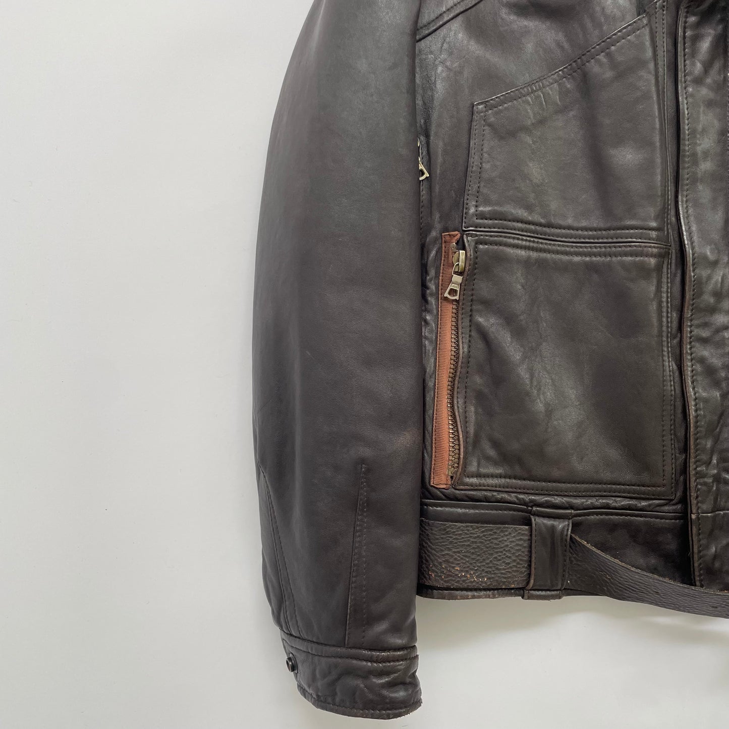 1983aw emporio armani leather flight  jacket M
