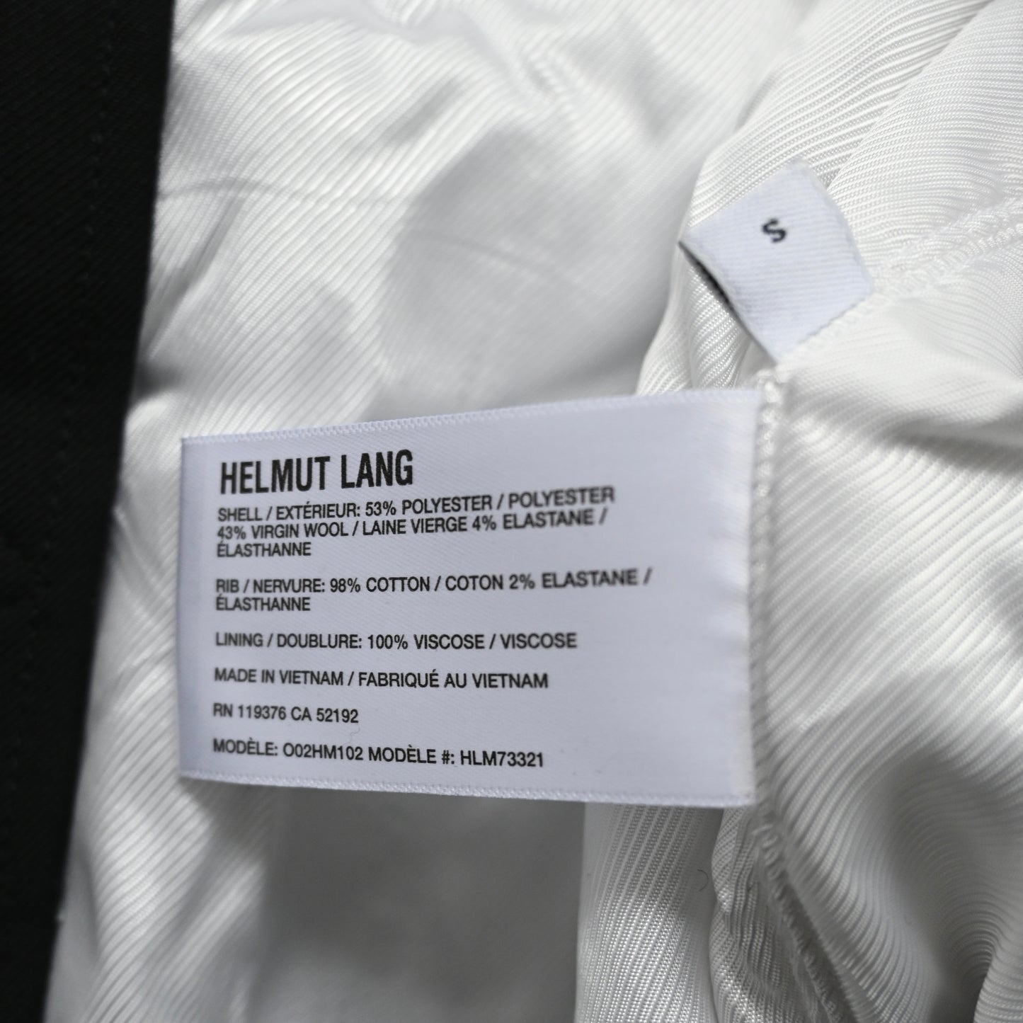 2024ss helmut lang bondage wool bomber jacket S by Peter do